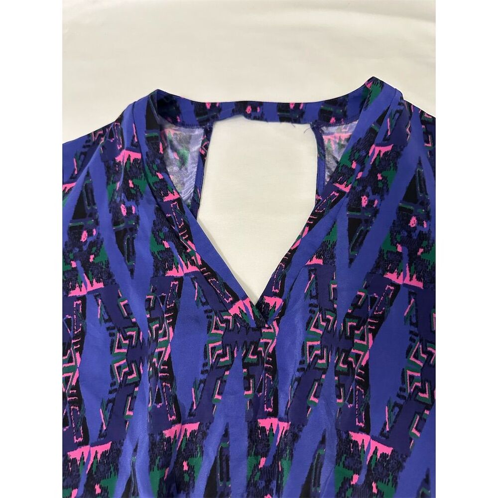 Amanda Uprichard Women's S Purple V-Neck Long Sleeve Dress Casual - Picture 3 of 8